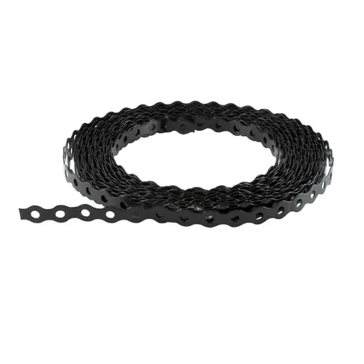 F4P 12mm All Round Fixing Band Black PVC Coated (10m Roll)